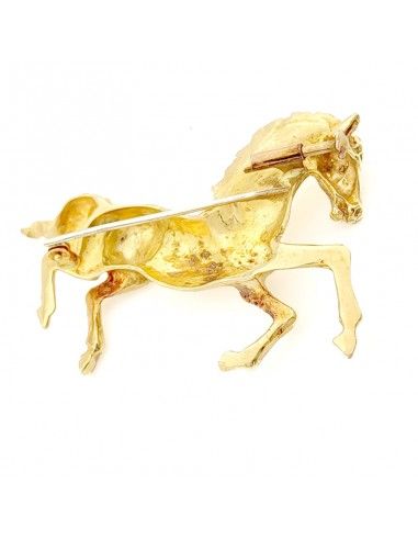 BROCHE - ALFILER CABALLO ORO