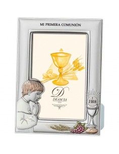 PORTAFOTO COMUNION PLATA 13x18 2