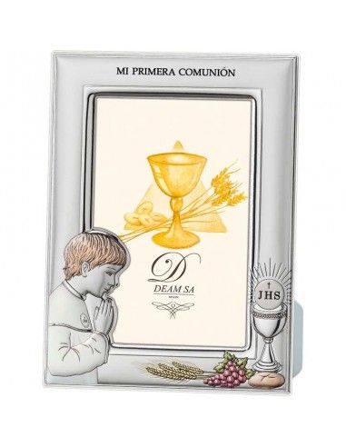 PORTAFOTO COMUNION PLATA 13x18