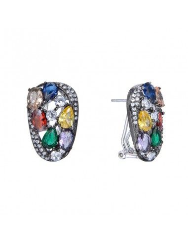 PENDIENTES PLATA CON CIRCONITAS DE...