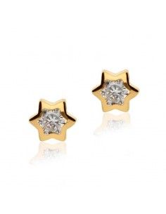 PENDIENTES ESTRELLA ORO CON...
