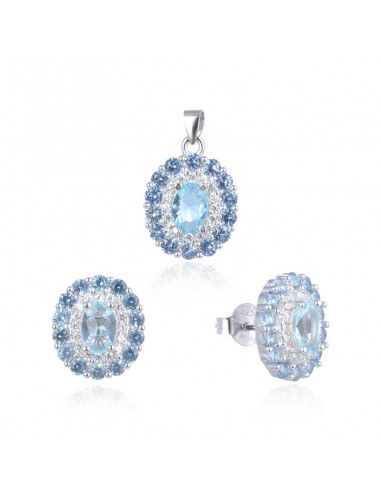 CONJUNTO DE PENDIENTES Y COLGANTE CON...