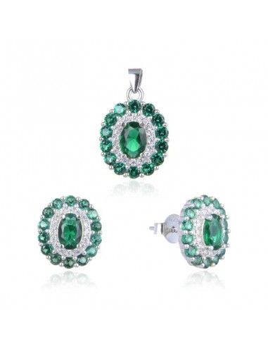 CONJUNTO DE PENDIENTES Y COLGANTE CON...