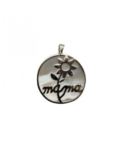 MEDALLA PLATA MAMA FLOR
