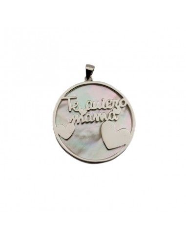 MEDALLA PLATA TE QUIERO MAMA