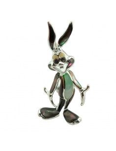 COLGANTE - BROCHE CONEJO NACAR