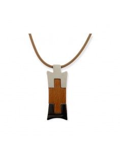 COLGANTE LOTUS ACERO-MADERA