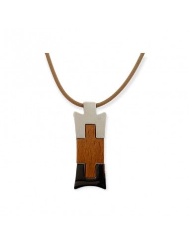COLGANTE LOTUS ACERO-MADERA