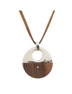 COLGANTE LOTUS ACERO-MADERA