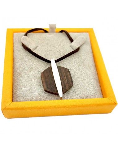 COLGANTE LOTUS HEXAGONAL ACERO - MADERA