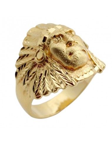 SELLO ORO CABEZA DE INDIO