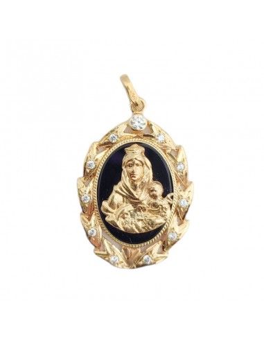 MEDALLA VIRGEN DEL CARMEN ORO CON...