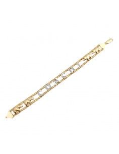 PULSERA CONCHI ORO BICOLOR