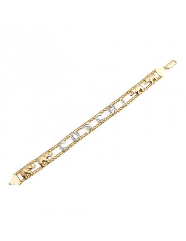 PULSERA CONCHI ORO BICOLOR