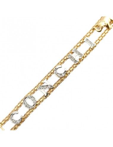 PULSERA CONCHI ORO BICOLOR