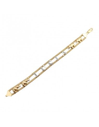 PULSERA LUCIA ORO BICOLOR