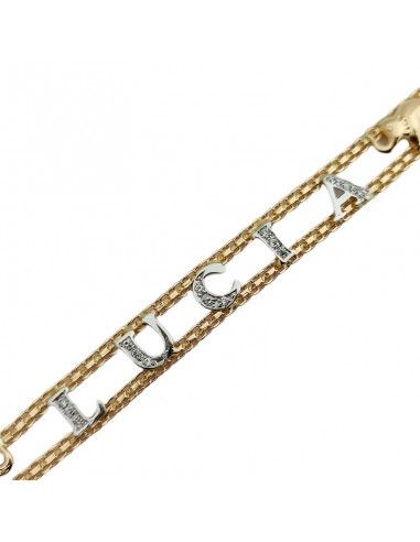 PULSERA LUCIA ORO BICOLOR