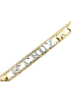 PULSERA Mª CRUZ ORO BICOLOR 2