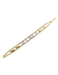 PULSERA Mª CRUZ ORO BICOLOR