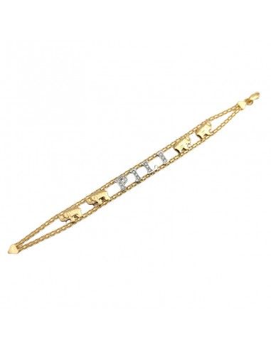 PULSERA PILI ORO BICOLOR