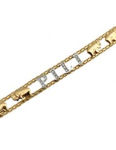 PULSERA PILI ORO BICOLOR 2