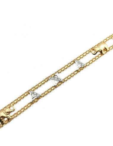 PULSERA ANA ORO BICOLOR