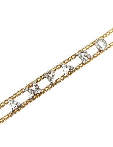 PULSERA AMPARO ORO BICOLOR