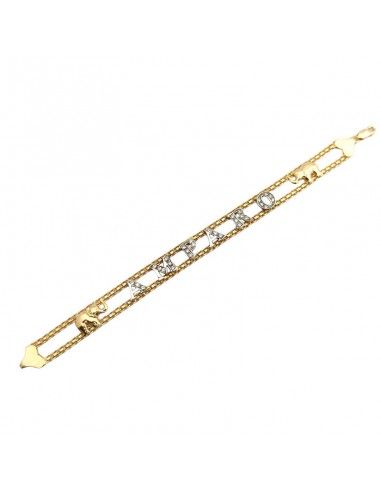 PULSERA AMPARO ORO BICOLOR