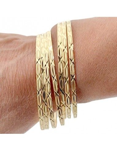 PULSERA SEMANARIO TALLADO ORO18k