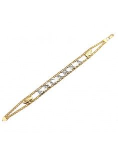 PULSERA ENCARNA ORO BICOLOR