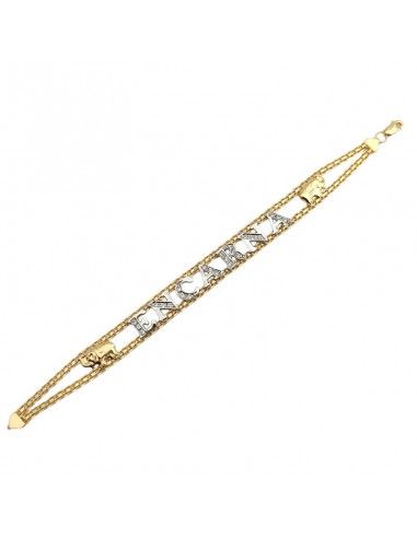 PULSERA ENCARNA ORO BICOLOR
