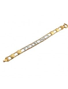 PULSERA FRANCISCA ORO BICOLOR