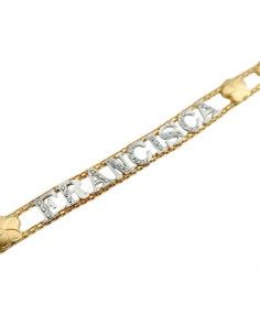 PULSERA FRANCISCA ORO BICOLOR 2