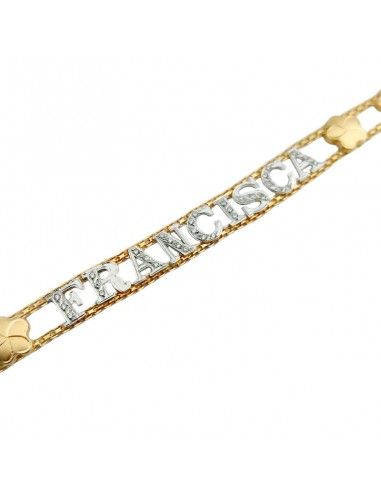 PULSERA FRANCISCA ORO BICOLOR