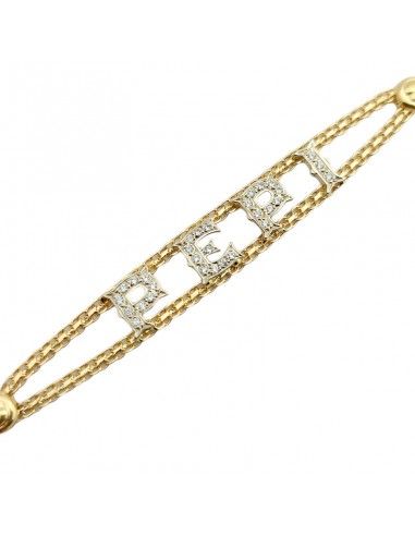 PULSERA PEPI ORO BICOLOR CORAZON