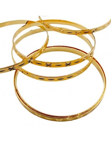 PULSERA SEMANARIO TALLADO ORO18k