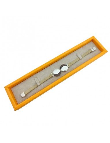 PULSERA LOTUS ACERO-MADERA