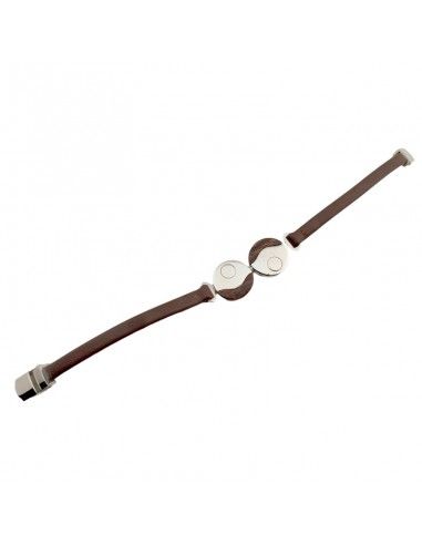 PULSERA LOTUS ACERO-MADERA
