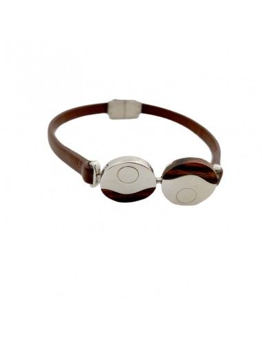 PULSERA LOTUS ACERO-MADERA
