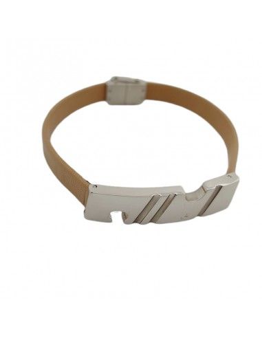 PULSERA LOTUS ACERO-CUERO