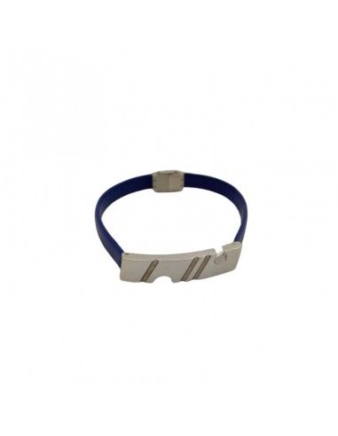 PULSERA LOTUS ACERO-CUERO