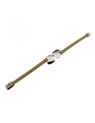 PULSERA LOTUS ACERO-MADERA