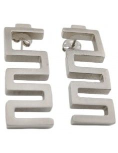 PENDIENTES LOTUS ACERO LARGOS