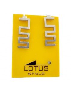 PENDIENTES LOTUS ACERO LARGOS 2