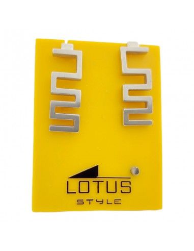 PENDIENTES LOTUS ACERO LARGOS