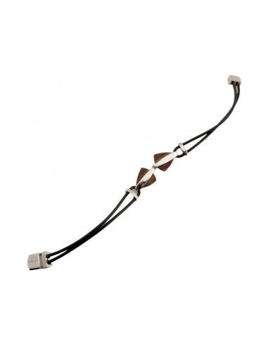 PULSERA LOTUS ACERO- MADERA