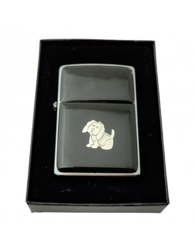 MECHERO ZIPPO NEGRO PERRO