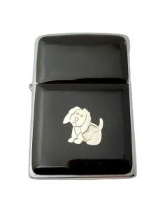 MECHERO ZIPPO NEGRO PERRO