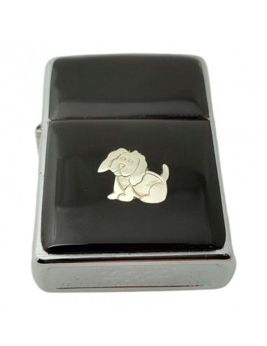 MECHERO ZIPPO NEGRO PERRO