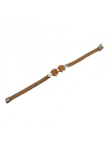 PULSERA LOTUS ACERO-MADERA